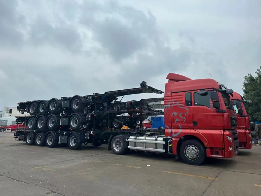 New 20FT 40FT Double Tandem Axles Skeleton Container Superlink Semi Trailer New 20FT 40FT Double Tandem Axles Skeleton Container Superlink Semi Trailer